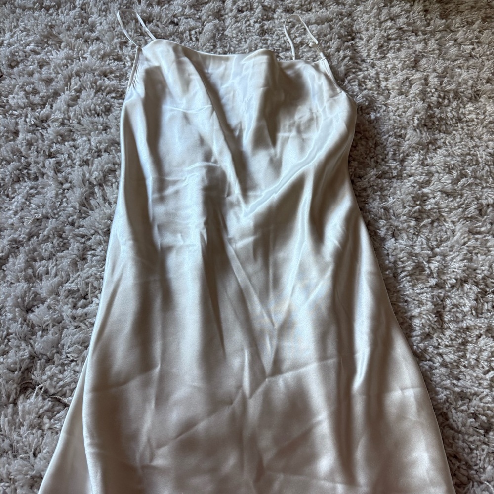 Fleur du Mal Elegant Cream Mini Dress - Picture 5 of 7